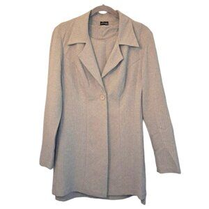 Splurge Two-Piece Gray Pinstriped Professional Set Dress Jacket Size 7